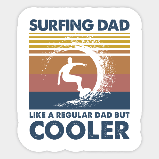 Surfing Dad Vintage Gift Father's Day Sticker by Soema